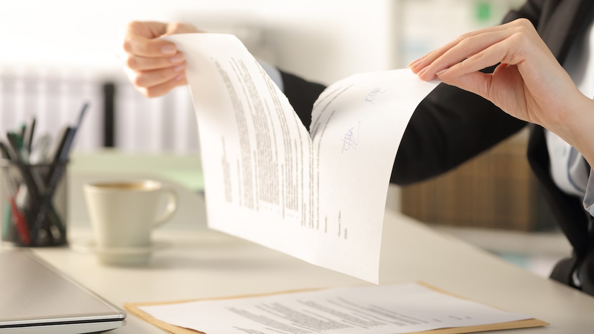 Résiliation de contrat