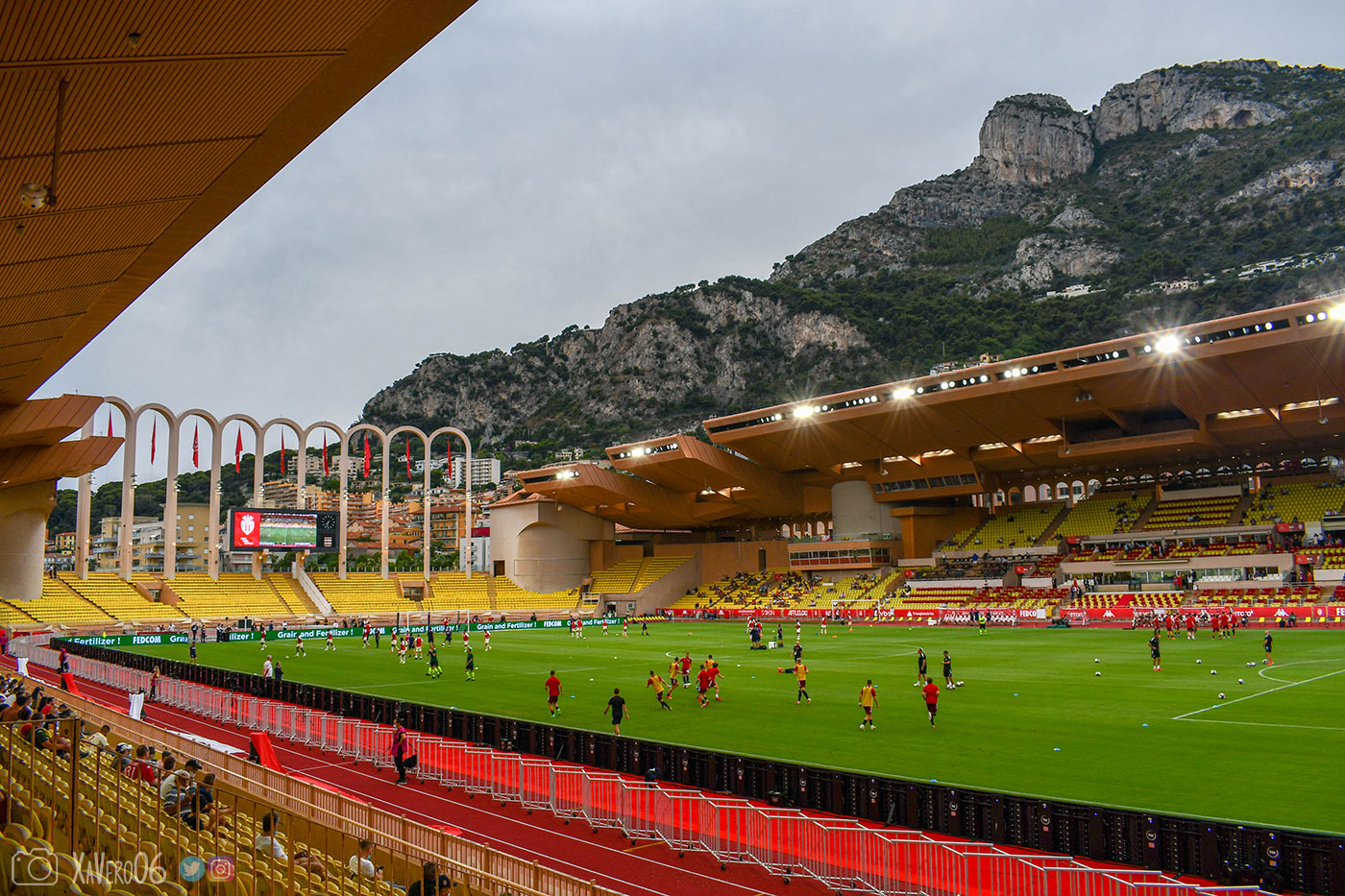 Echauffement de Monaco - Sparta Prague