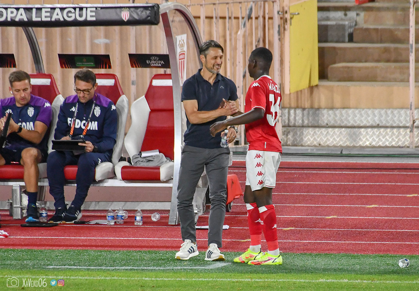 ...le jeune belge félicité par son coach