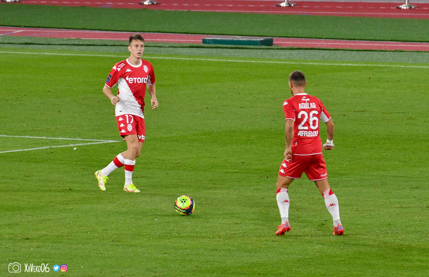 Golovin et Aguilar à l'échauffement...