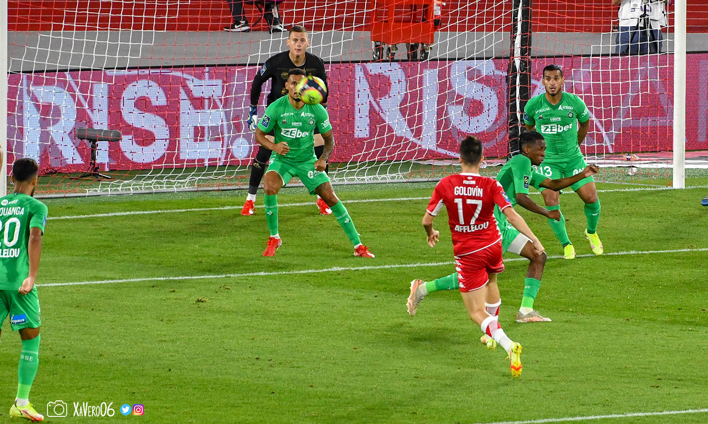 ...le ballon prend la direction du but...