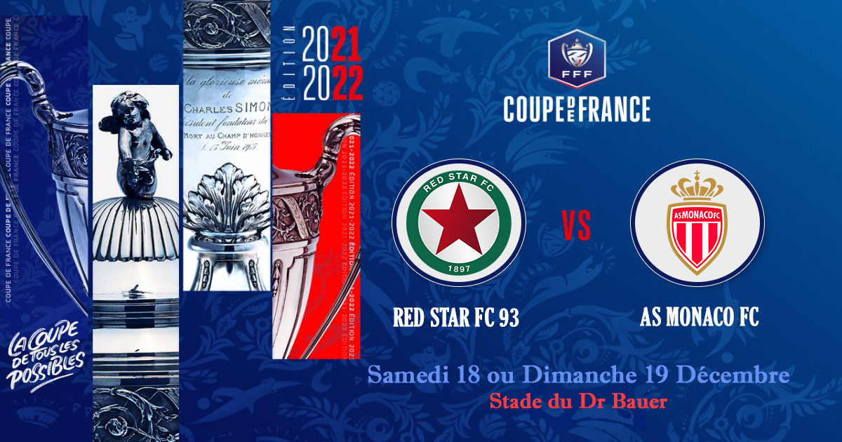 Red Star - Monaco en 32ème de la Coupe de France
