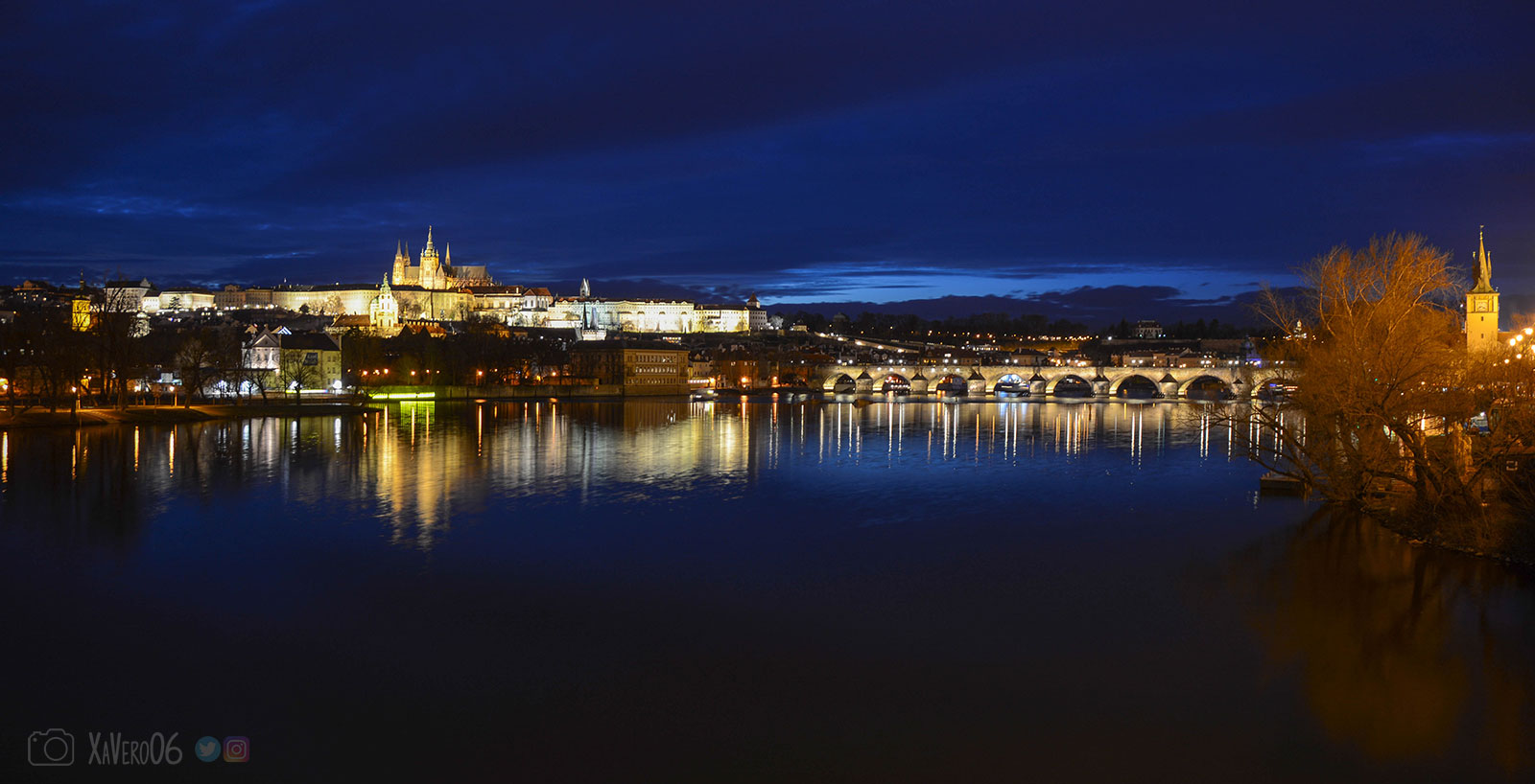 Château de Prague et le Pont Charles