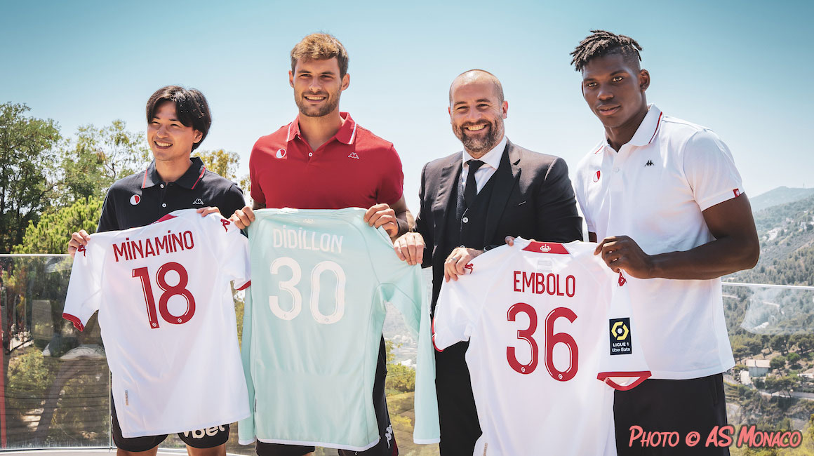 Paul Mitchell avec les trois recrues de l'AS Monaco