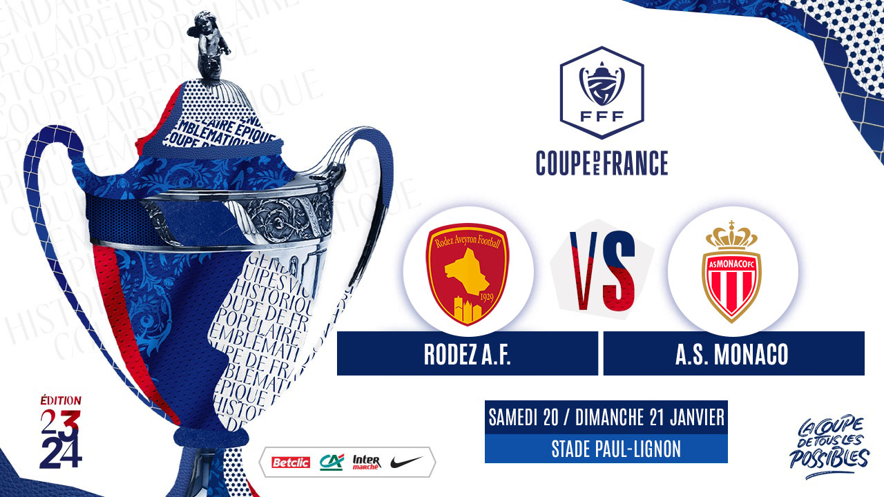 Rodez - Monaco en 16ème de la Coupe de France