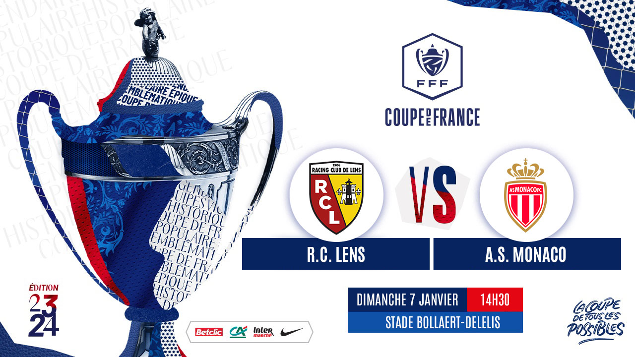 Lens - Monaco en 32ème de la Coupe de France